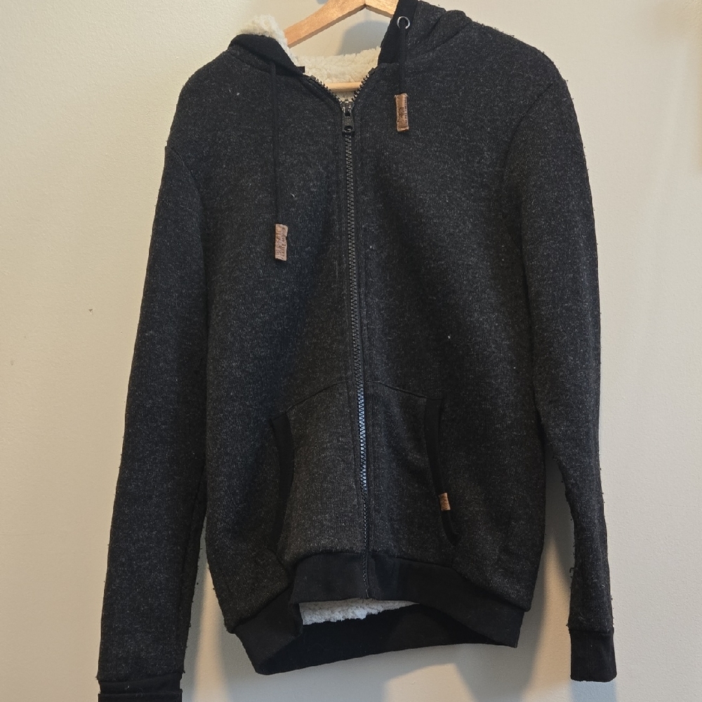 Buffalo David Bitton Black Sherpa-Lined Jacket
